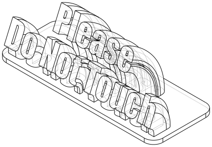 Sweeping Nameplate | Please Do Not Touch