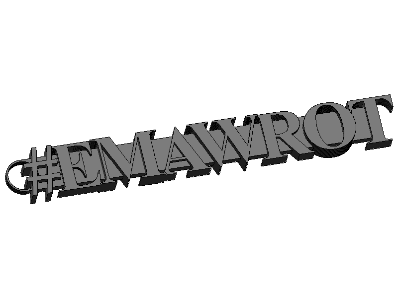 Personalized Keychain - Custom 3D model created with Paramecad's Personalized Keychain generator