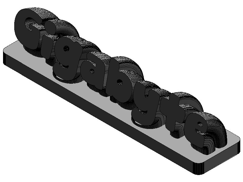 Sweeping Nameplate